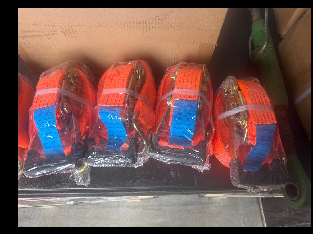 Four – 2” x 27’ ratchet straps