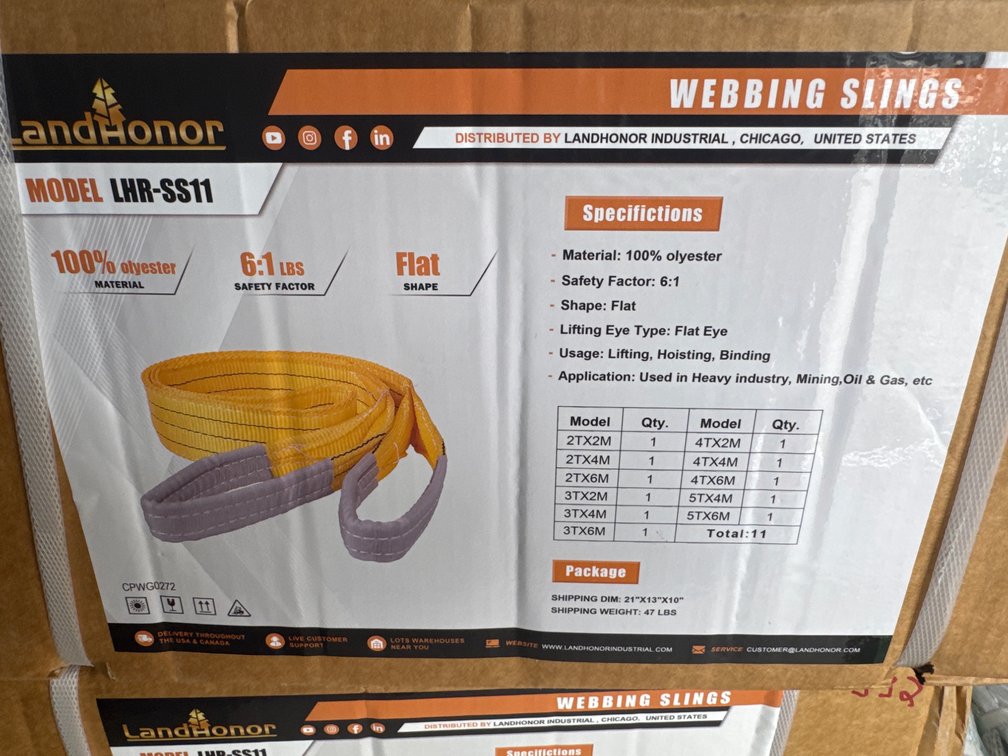 Box of 11 straps