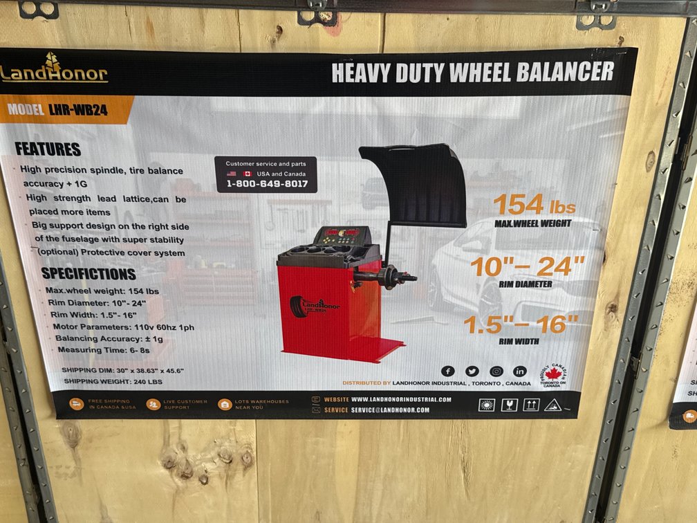 New heavy duty wheel balancer specs on photo