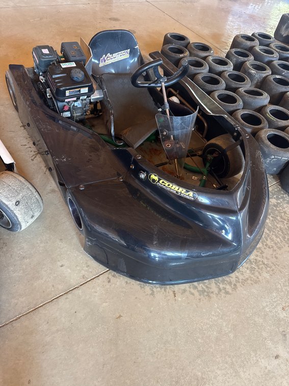 Black racing go kart