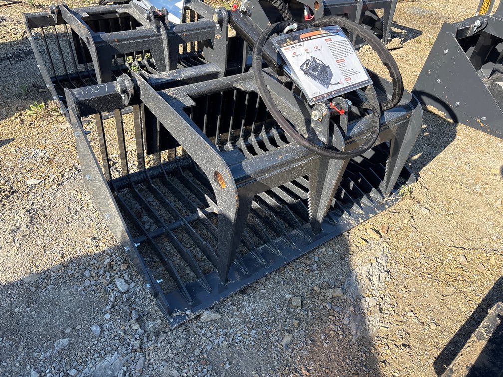 Mini quick attach grapple with rock bucket