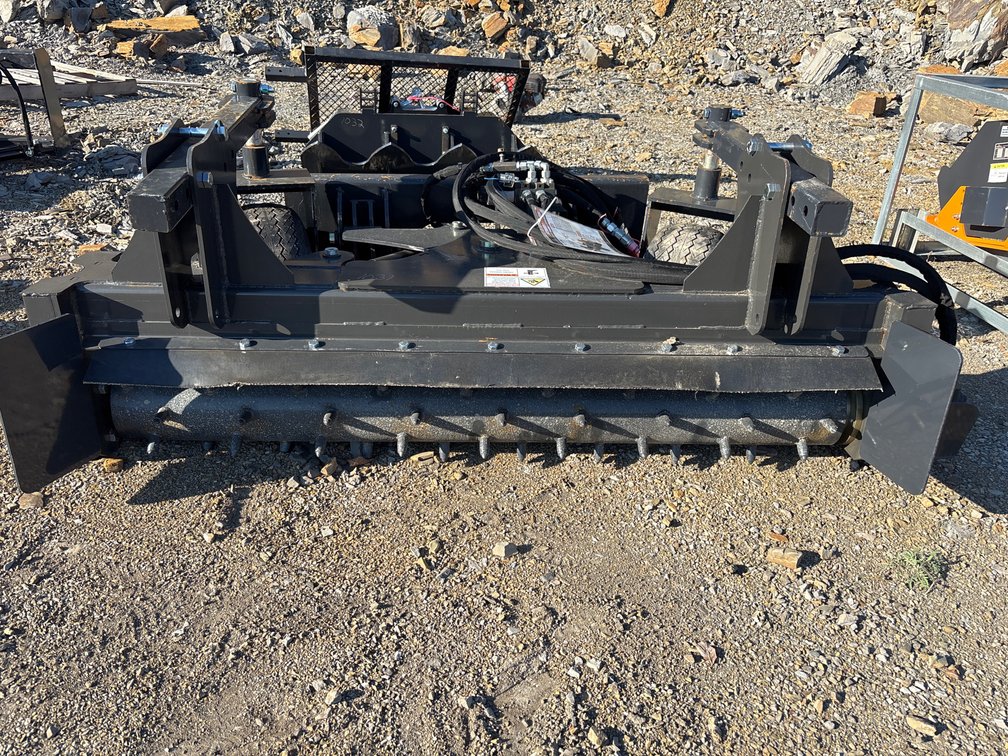 Quick attach power rake