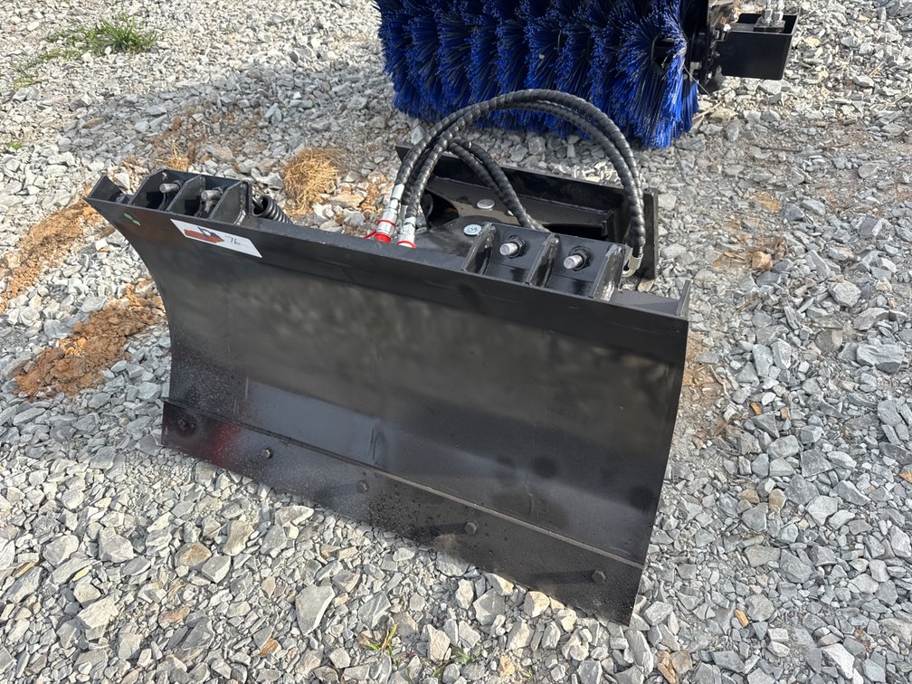 Mini skid steer snow plow