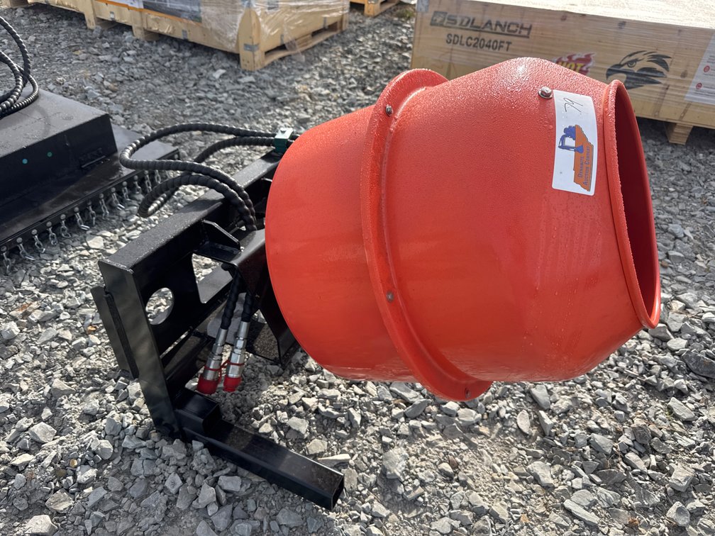 Mini skid steer concrete mixer
