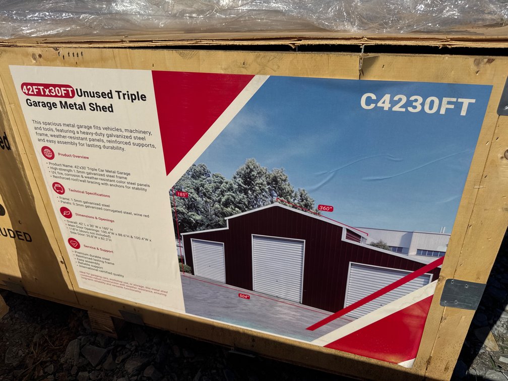 New SD launch 42x30 triple garage shed