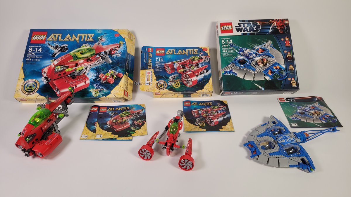 Lot of retired LEGO submarine sets