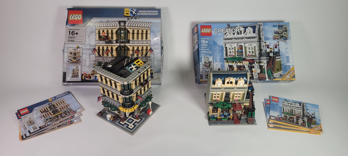 LEGO Grand Emporium (10211) and the LEGO Parisian Restaurant (10243)