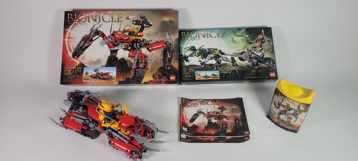 Skopio XV-1 8996, Baranus V7 8994, and Mata Nui 8989