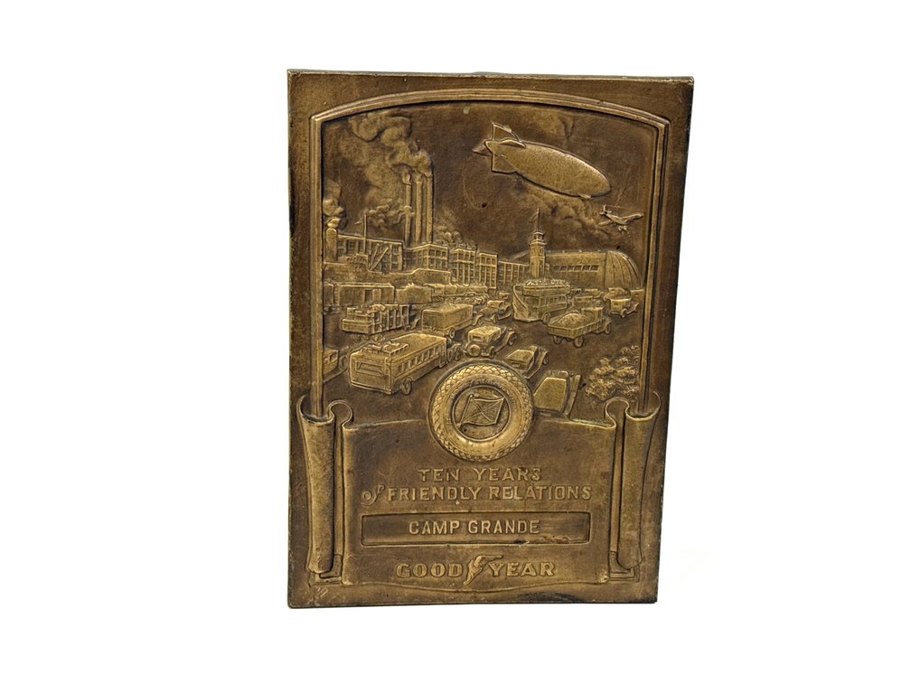 Scarce 1930s Goodyear Tires cast metal dealer award.