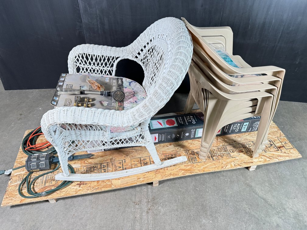 Lot of outdoor furniture and accessories