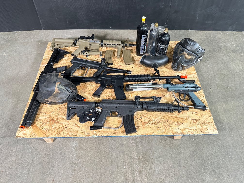 Large lot of paintball and airsoft guns