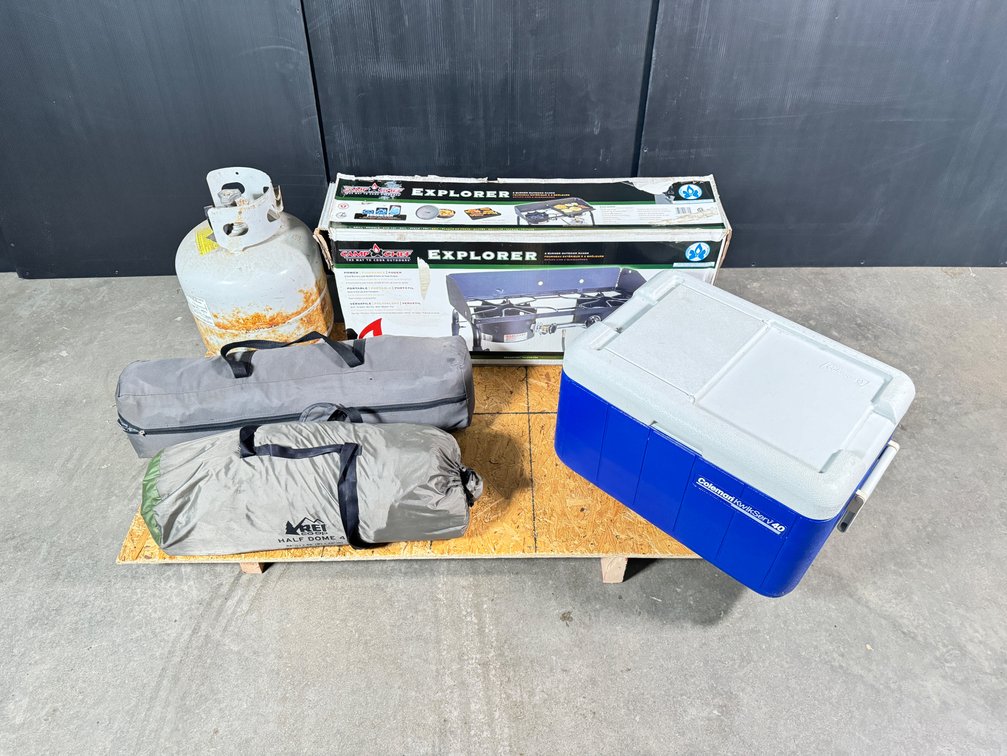 Lot of camping gear