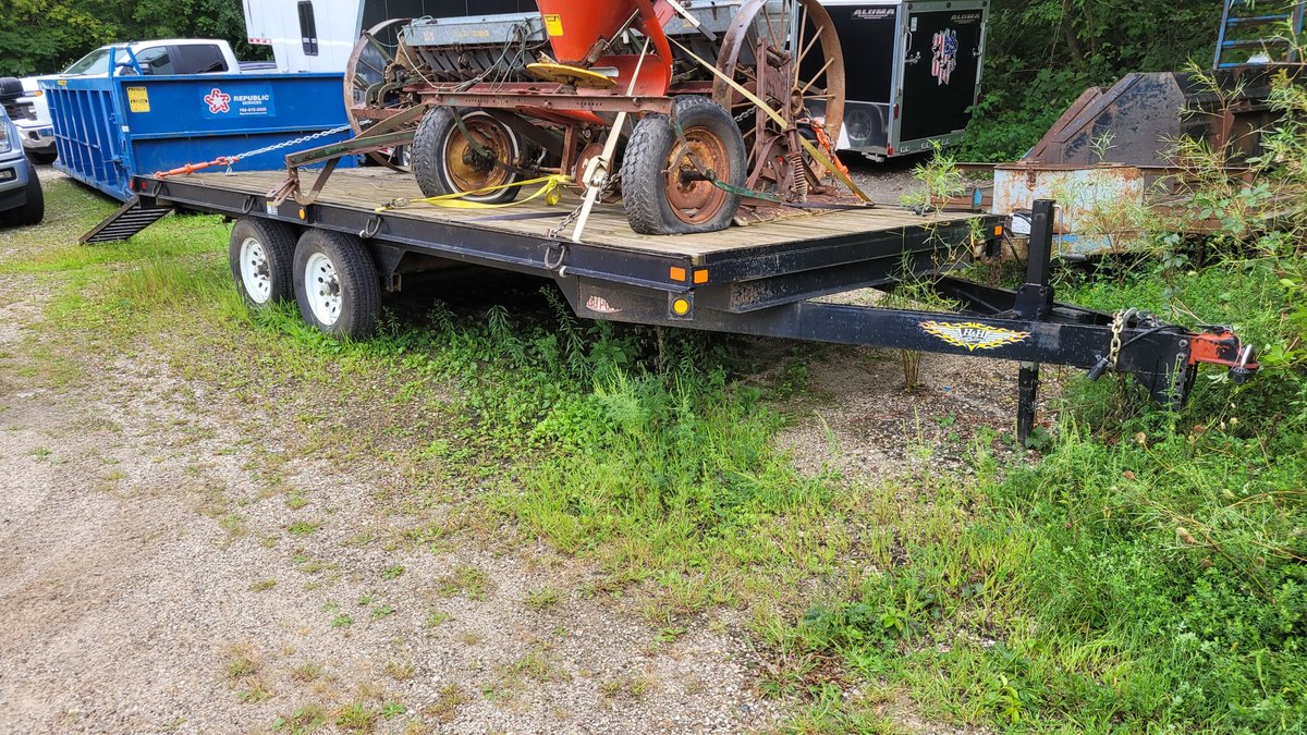 2008 H&H 8'x18' Tandem Axle 7K Deck Over Utility Trailer. 