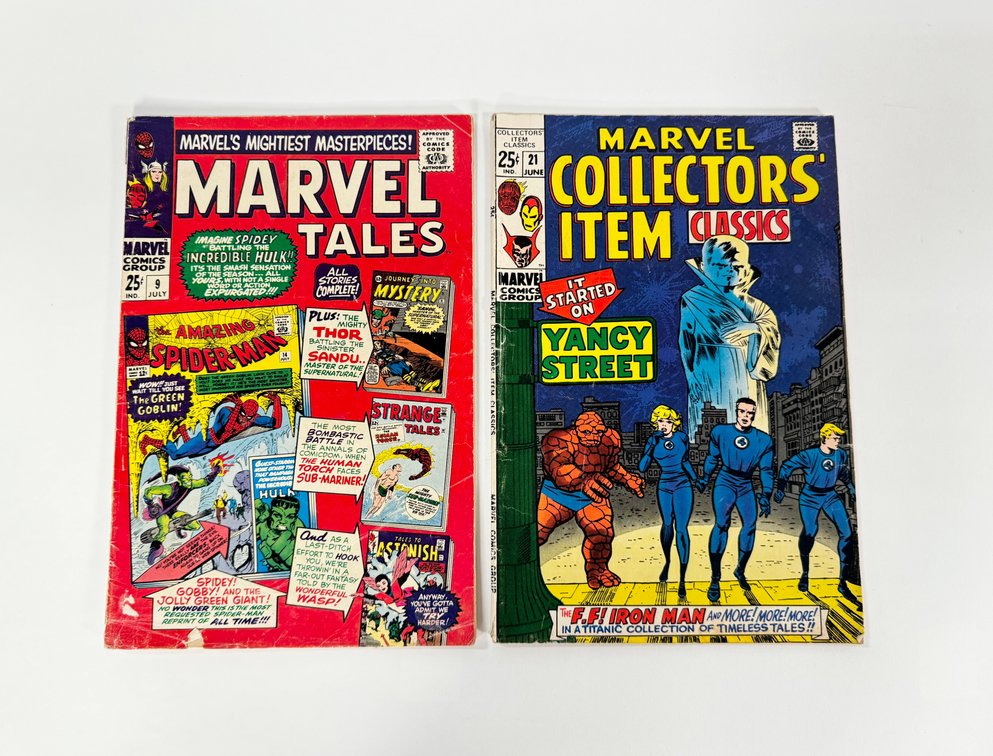 Lot of two 1967 and 1966 Marvel Tales and Marvel Collectors' Item Classics by Marvel.