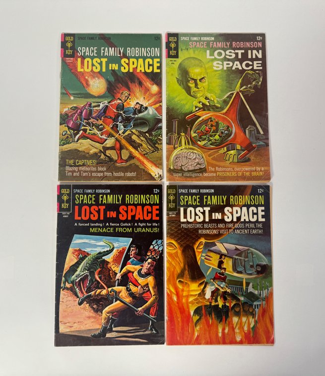 Lot of four 1968 Space Family Robinson Lost in Space comics by Gold Key.