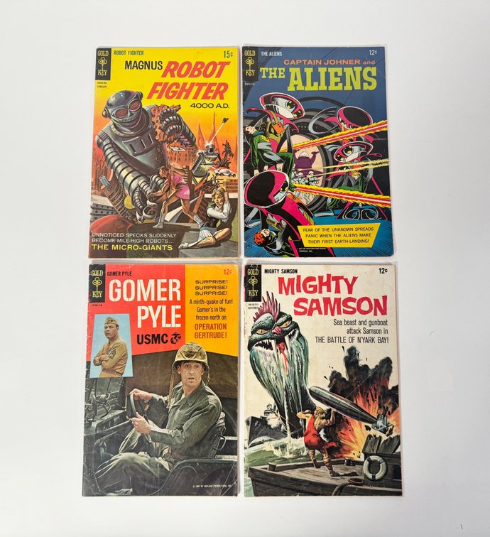 Lot of four various titled comics by Golden Key. 
