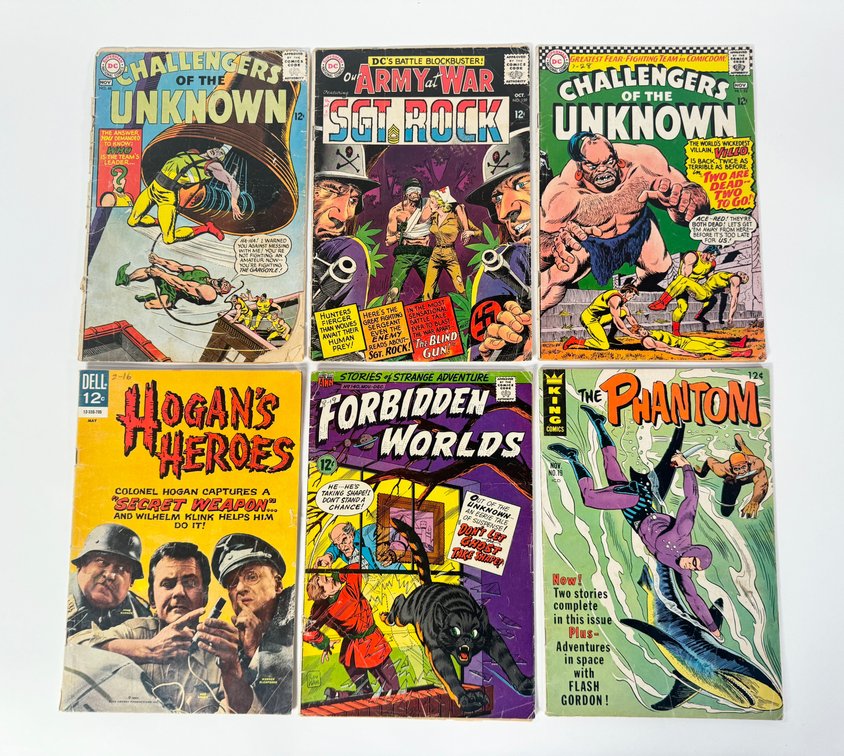 Lot of six various comics by Superman DC, Dell, ACG and King comics.