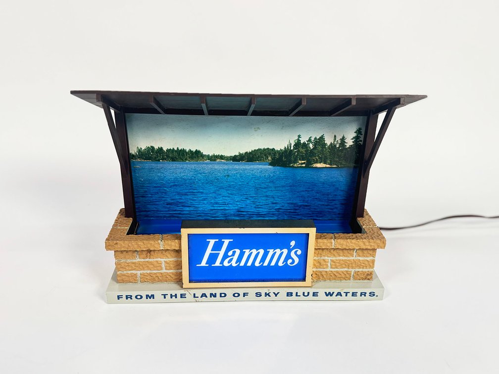 Late 1950s Hamm's Beer light-up chalet style tavern sign. 