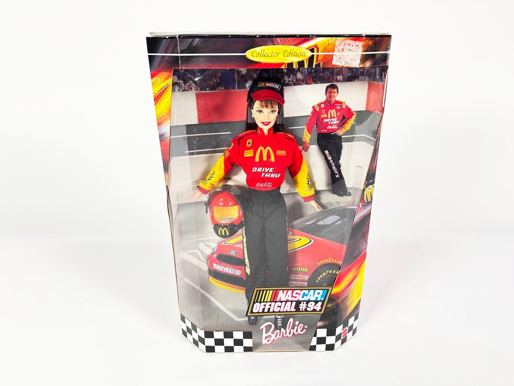 NASCAR Barbie is a special edition, vintage doll dated 1999.