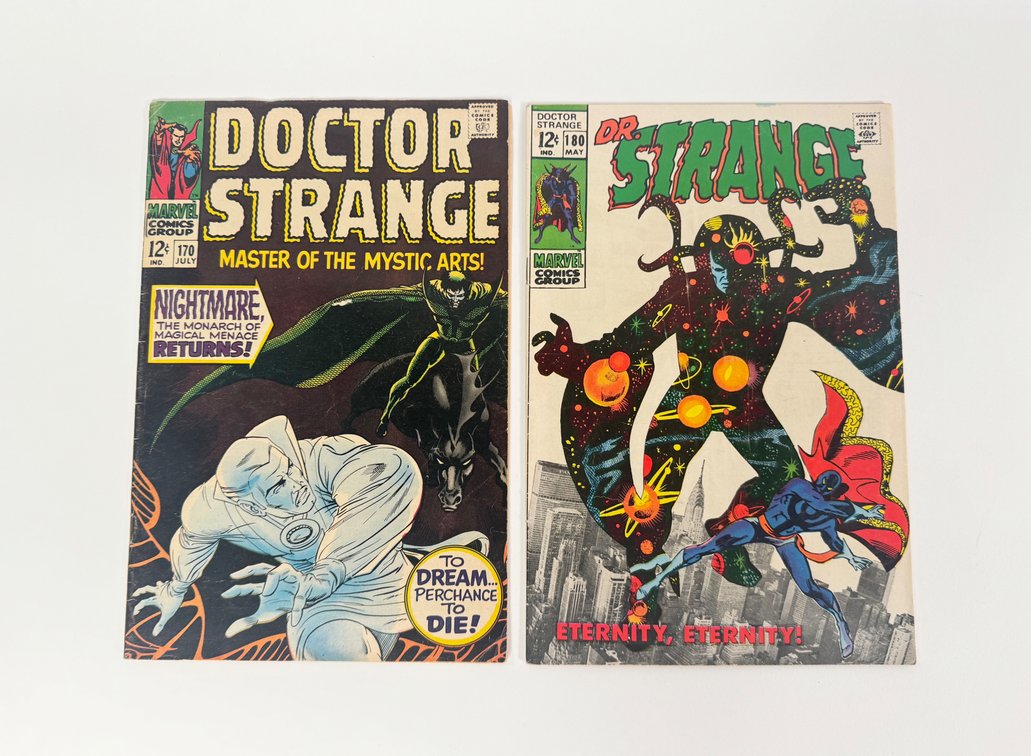 Lot of two 1968/69 Doctor Strange comics by Marvel.