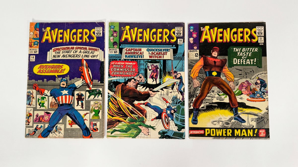 Lot of three 1965 The Avengers comics by Marvel. 
