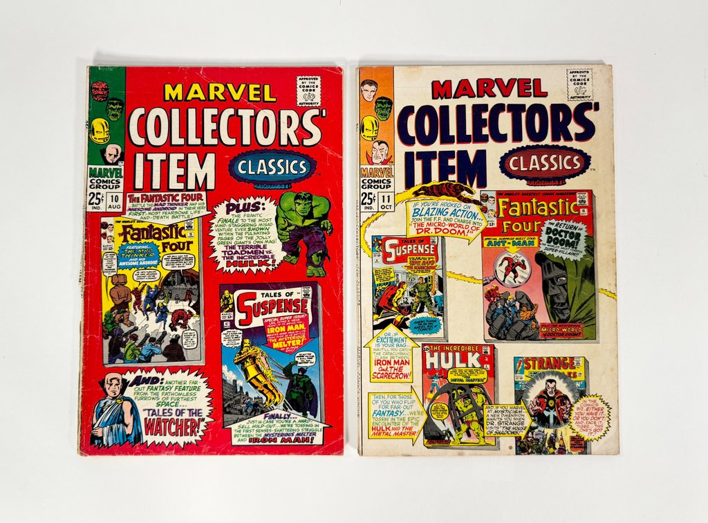 Lot of two 1967 Marvel Collectors' Item Classics comics by Marvel.  
