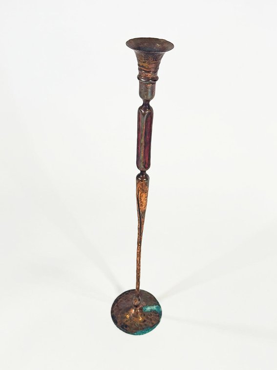 Hessel studios "The Cook" copper candle stick.