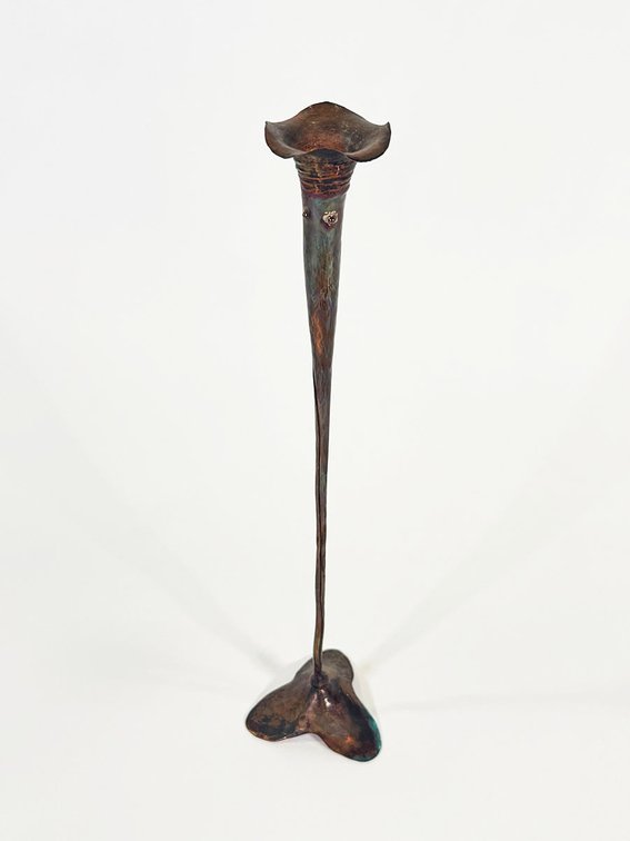 Hessel studios "Tidal" copper candle stick. 