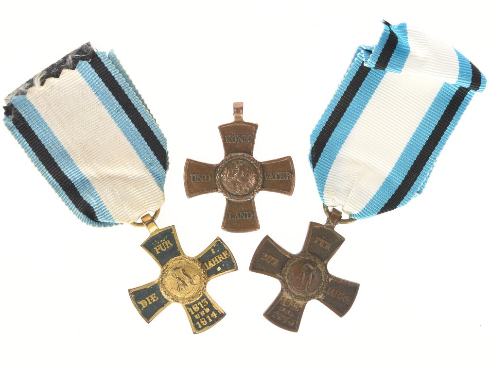 Bavarian Military Cross Medals for 1813-1814 Napoleonic Campaigns
