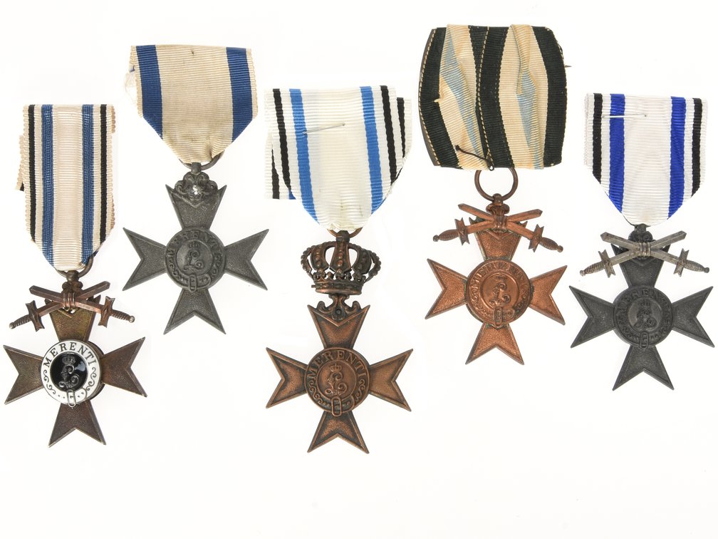 Bavarian Military Merit Cross: Lot of Five