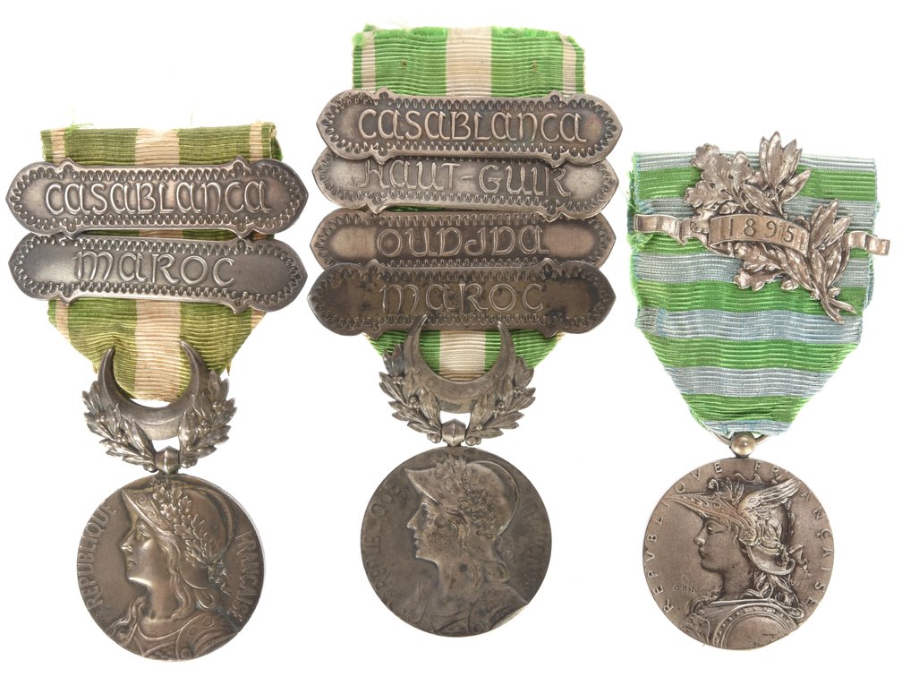 French Commemorative Morocco Campaign Medals (1909) and Madagascar Commemorative Expedition Medal