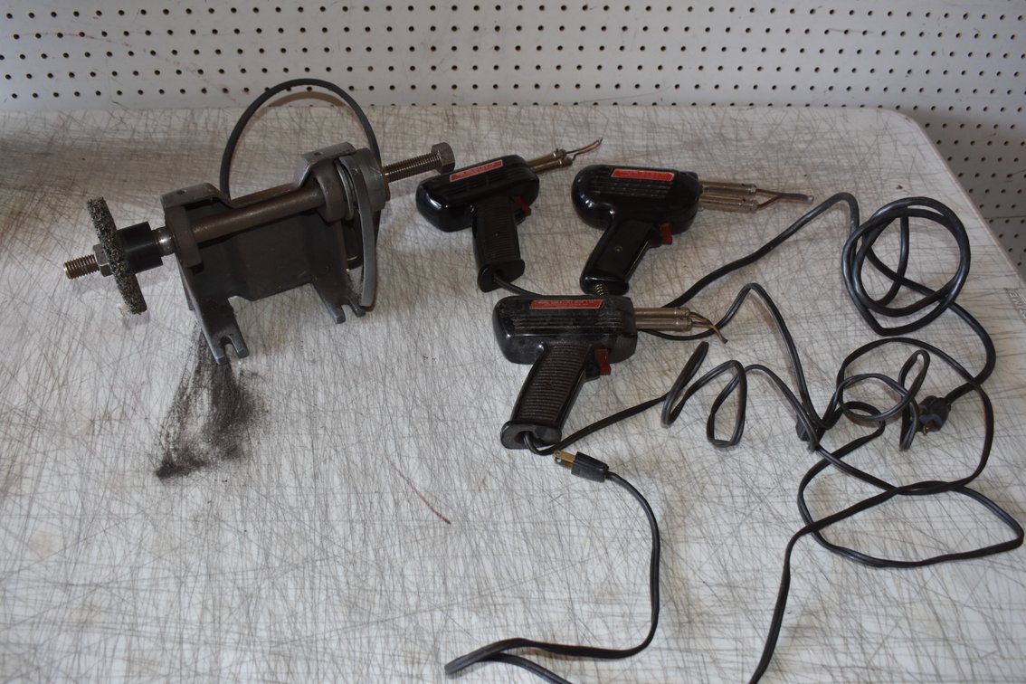 (3) Welter Soldering Guns & Wissota Grinding Tool