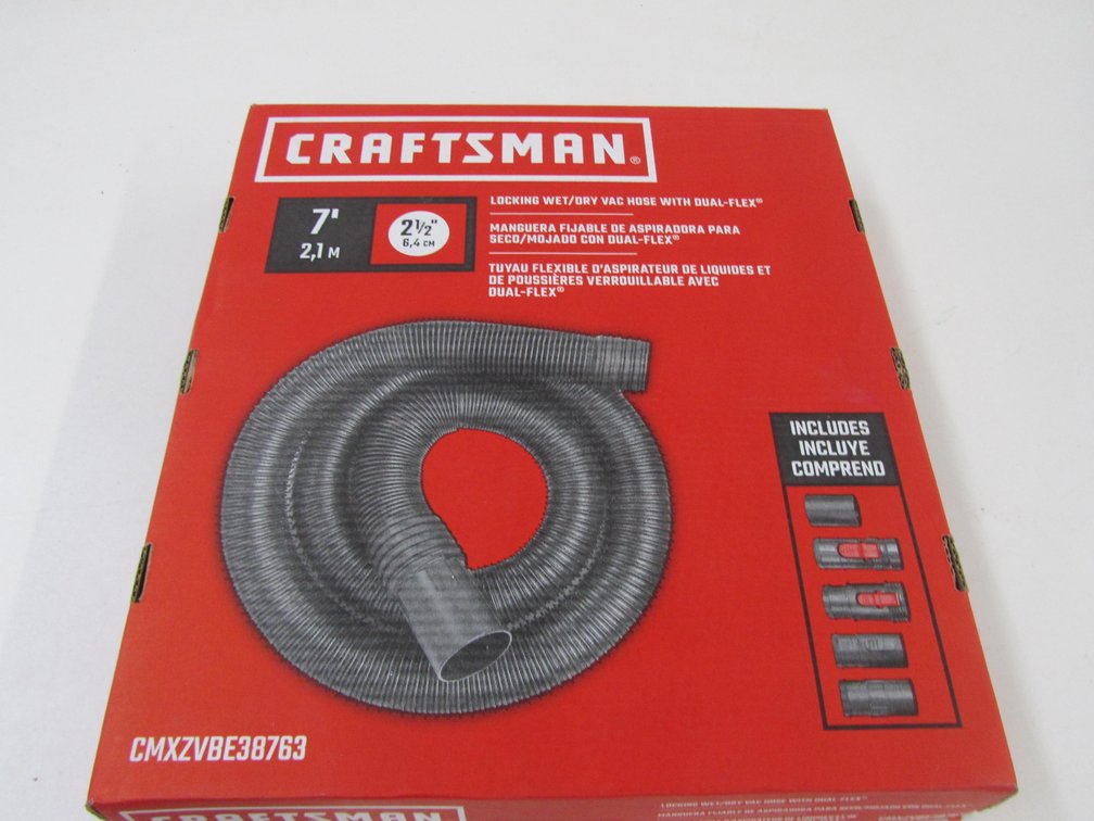 Craftsman 7' x 2-1/2" Locking Wet/Dry Vac Hose w/Dual-Flex