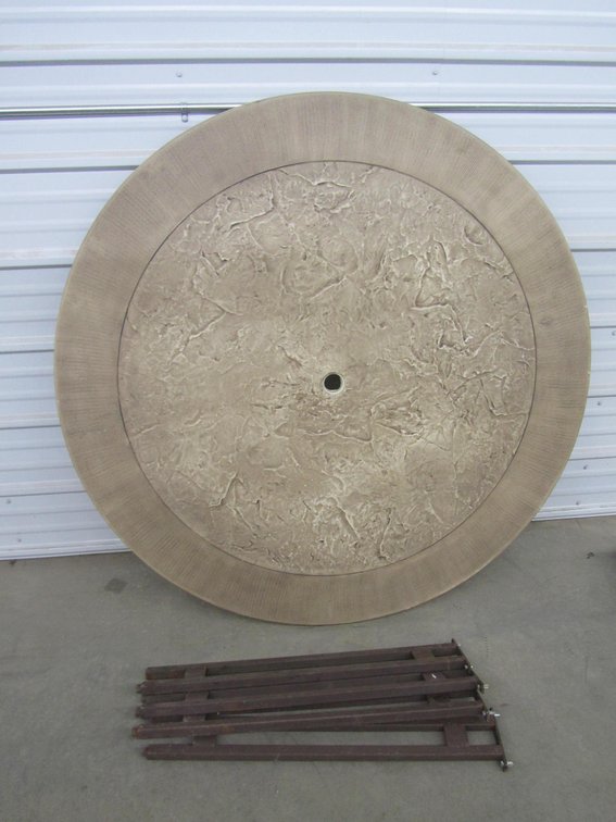Large Plaster Patio Table
