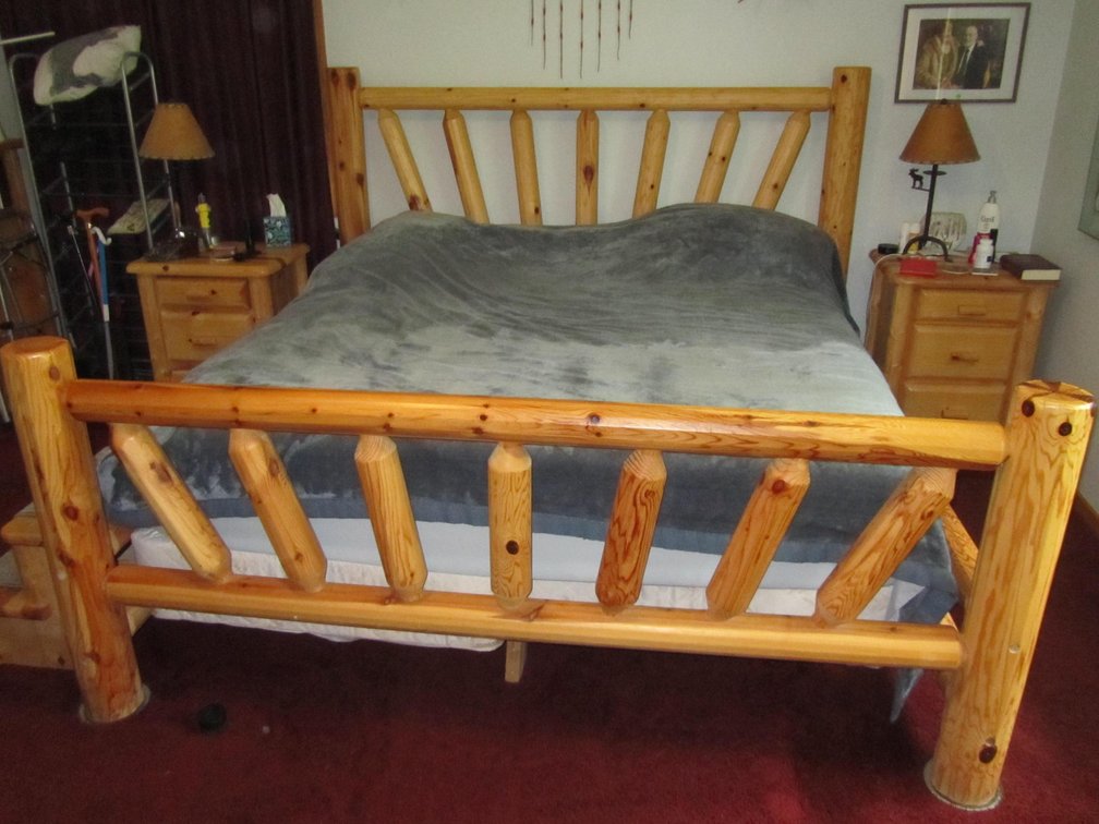 King Size Log Frame Bed Set