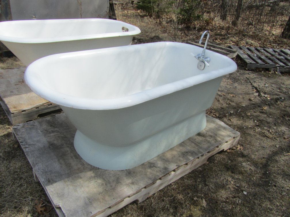 Porcelain-Lined Cast Iron Tub