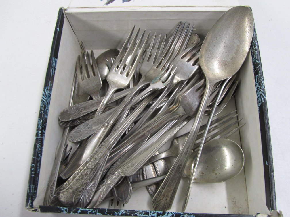 Lot Of Vintage Silver-Plated Silverware