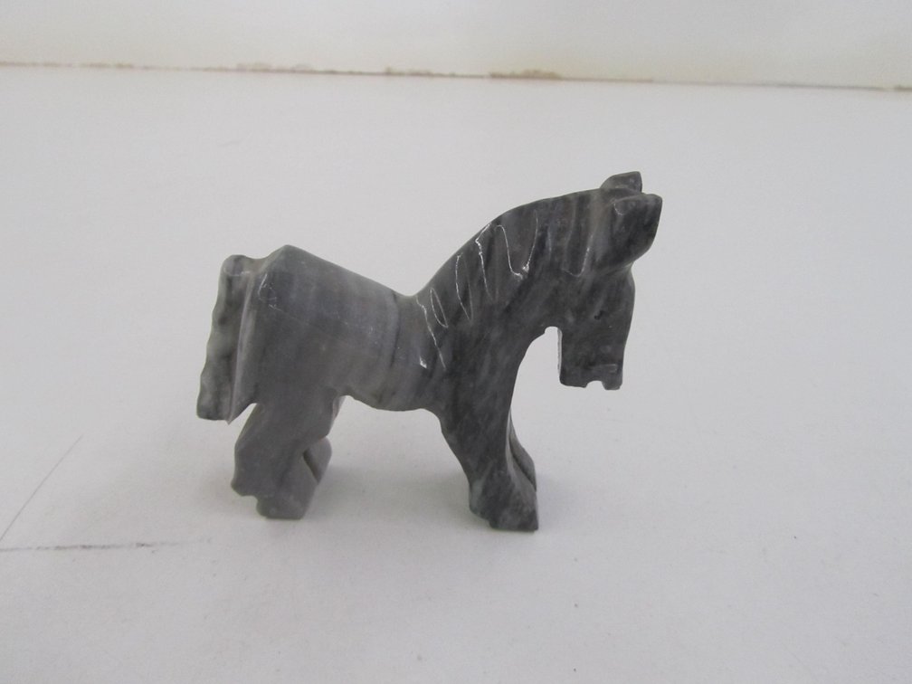 Carved Stone Horse Figure