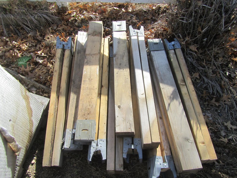Lot Of Wood Sawhorse Stands