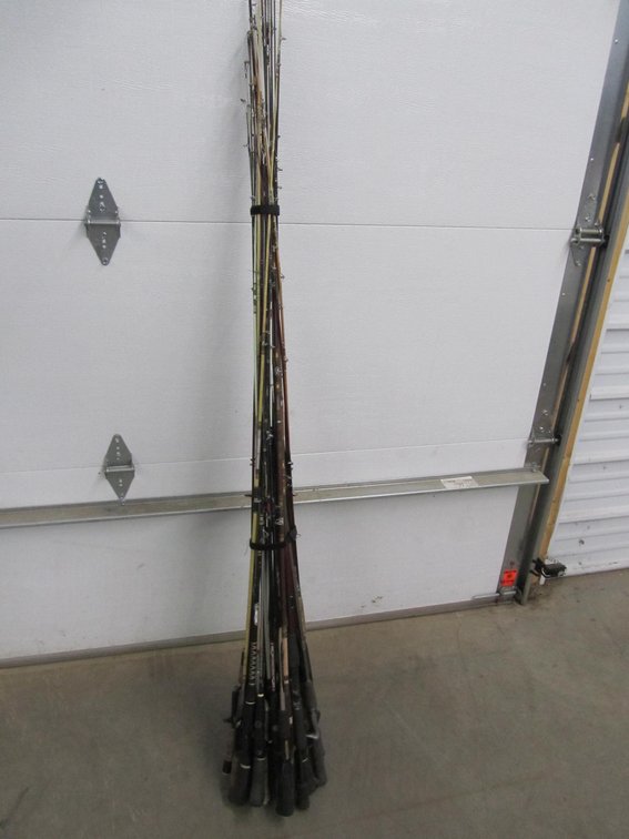 Large Lot Of Assorted Fishing Rods