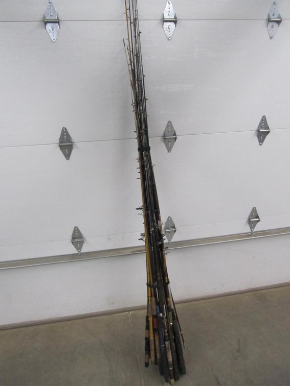 Large Lot Of Assorted Fishing Rods