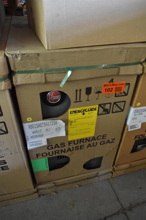 Rheem 75,000 BTU 80% Downflow Furnace