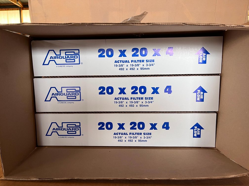 (1) Case of 20x20x4 Hi Efficiency Filters