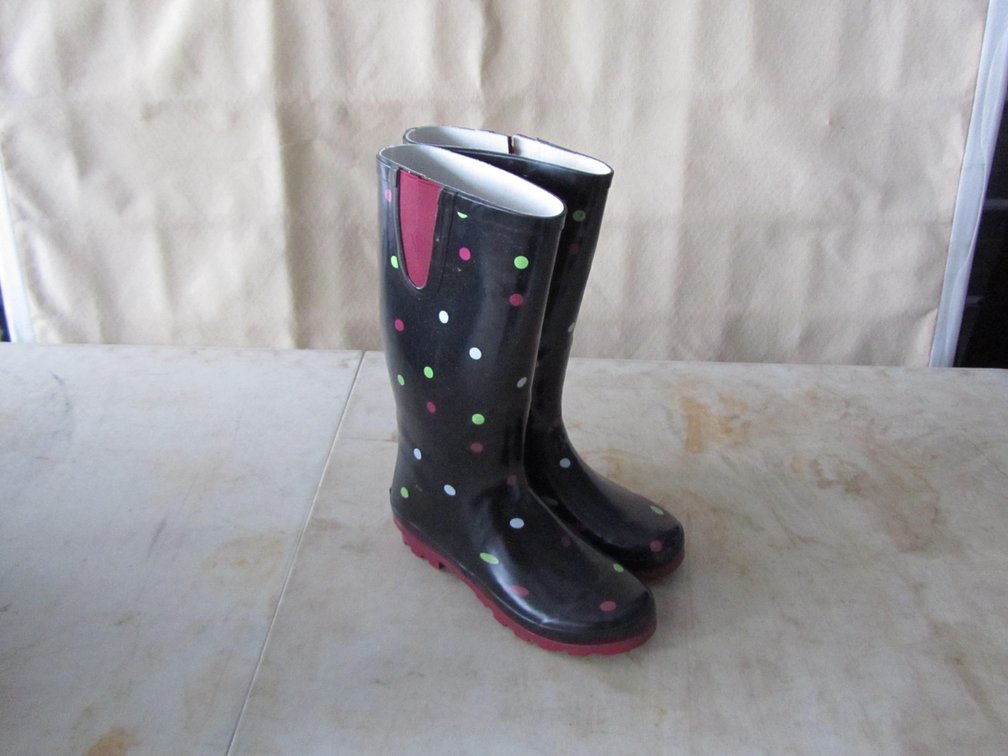 Pair of Polka Dot mud boots
