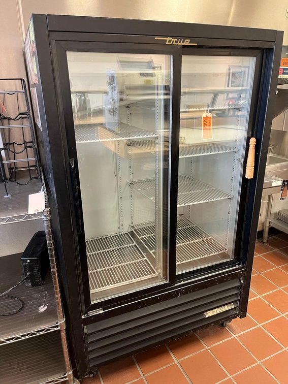 True Glass Front Refrigerator