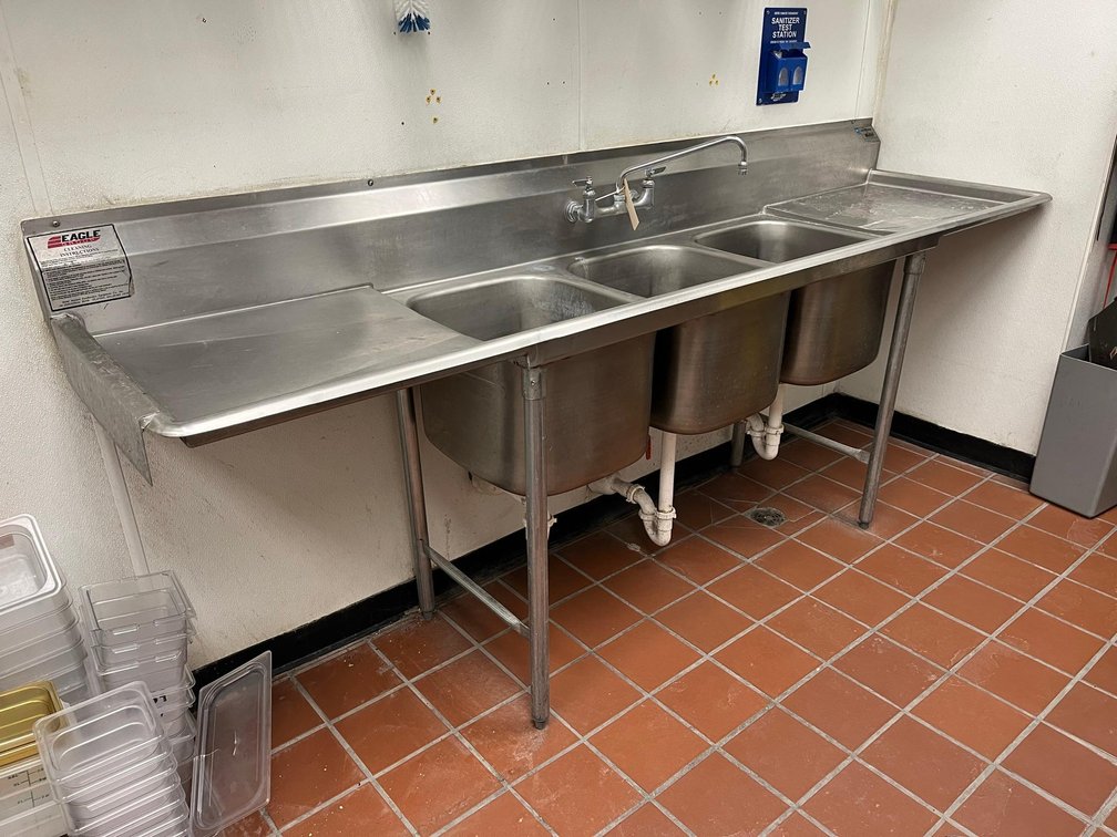 Eagle 3-Bay Stainless Steel Sink