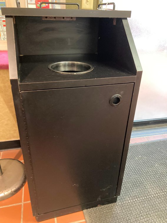 Trash Receptacle, 23" x 23" x 48-1/2" Tall