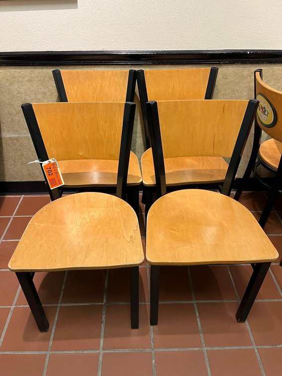 (4) Wood Dinning chairs