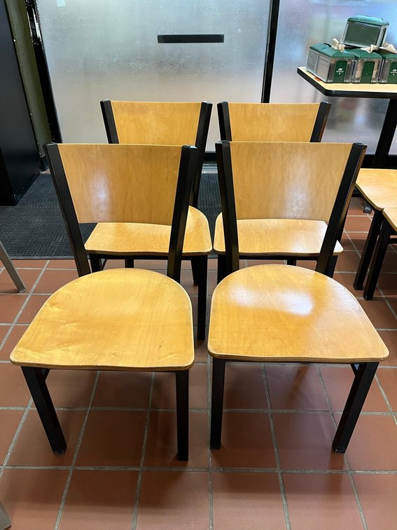 (4) Wood Dinning chairs