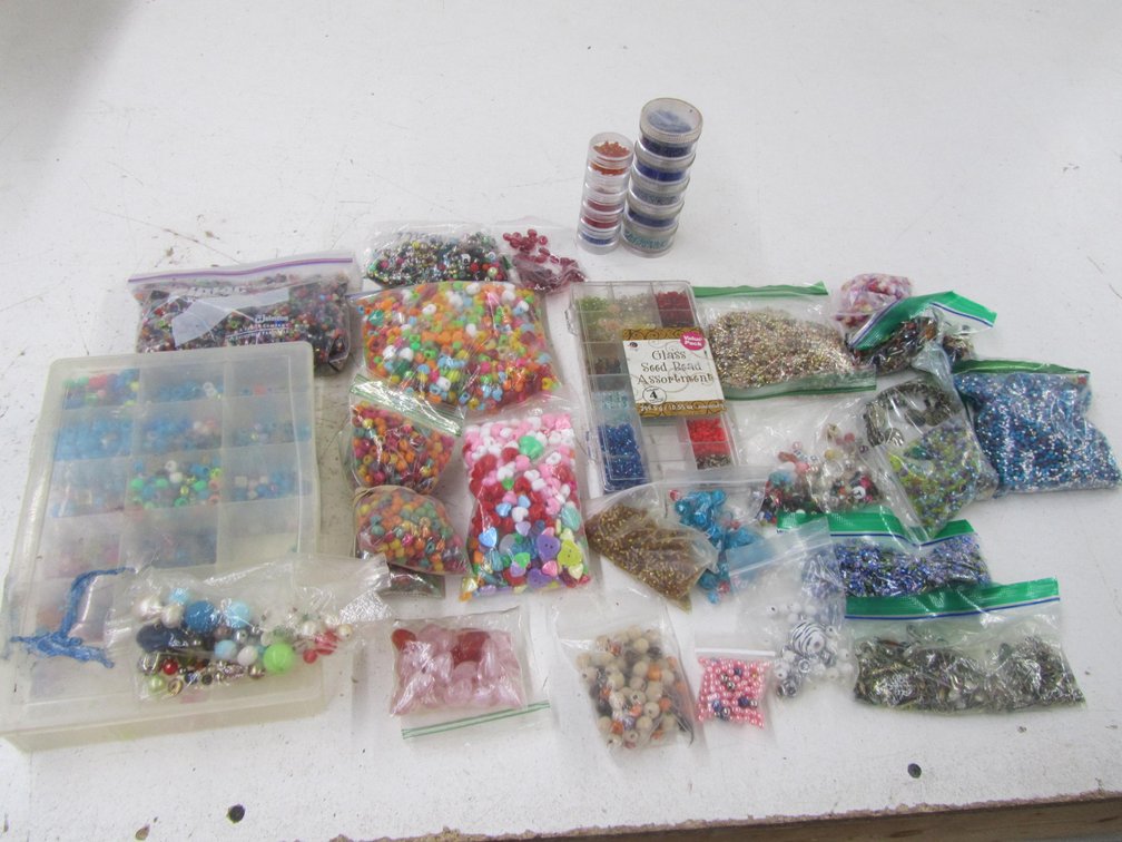 Large Lot Of Beading Supplies